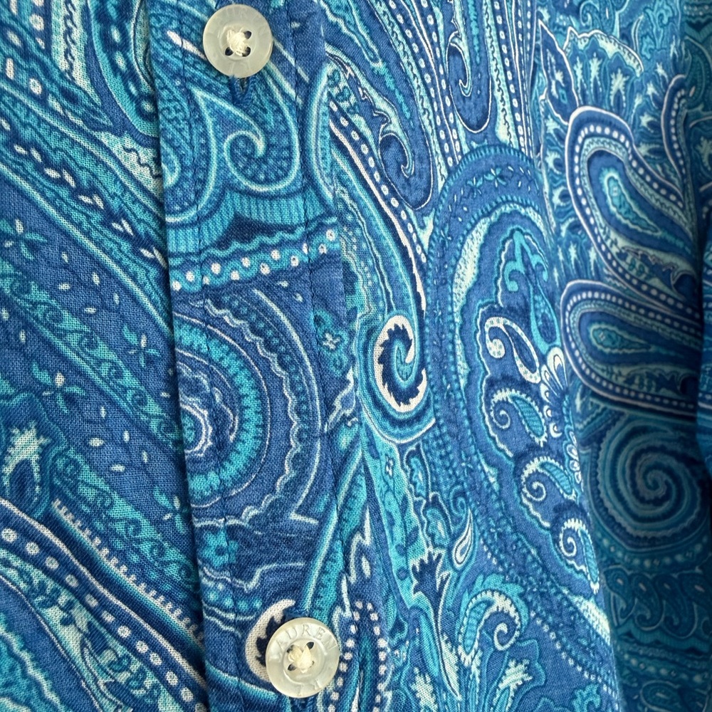 Lauren Ralph Lauren Paisley Button Down Shirt Size L - Picture 6 of 14